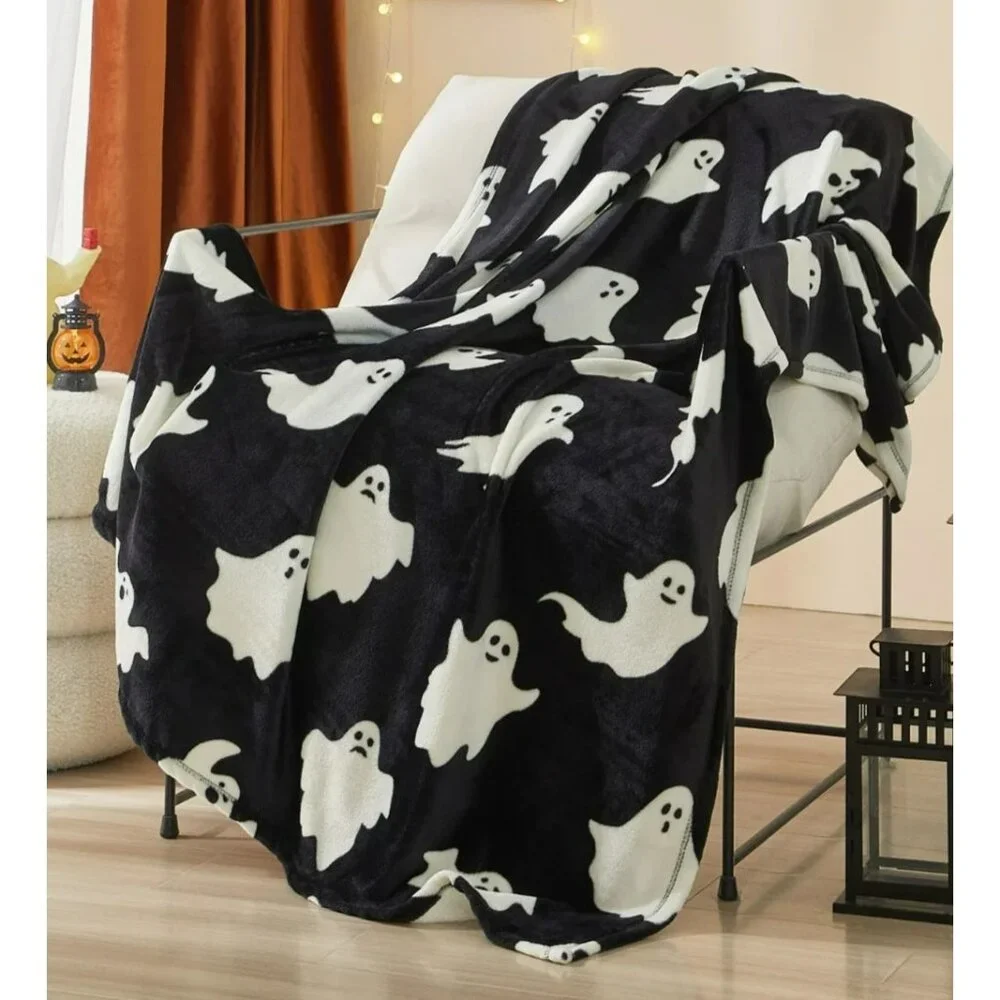 Halloween GHOSTS Plush Throw Blanket 50